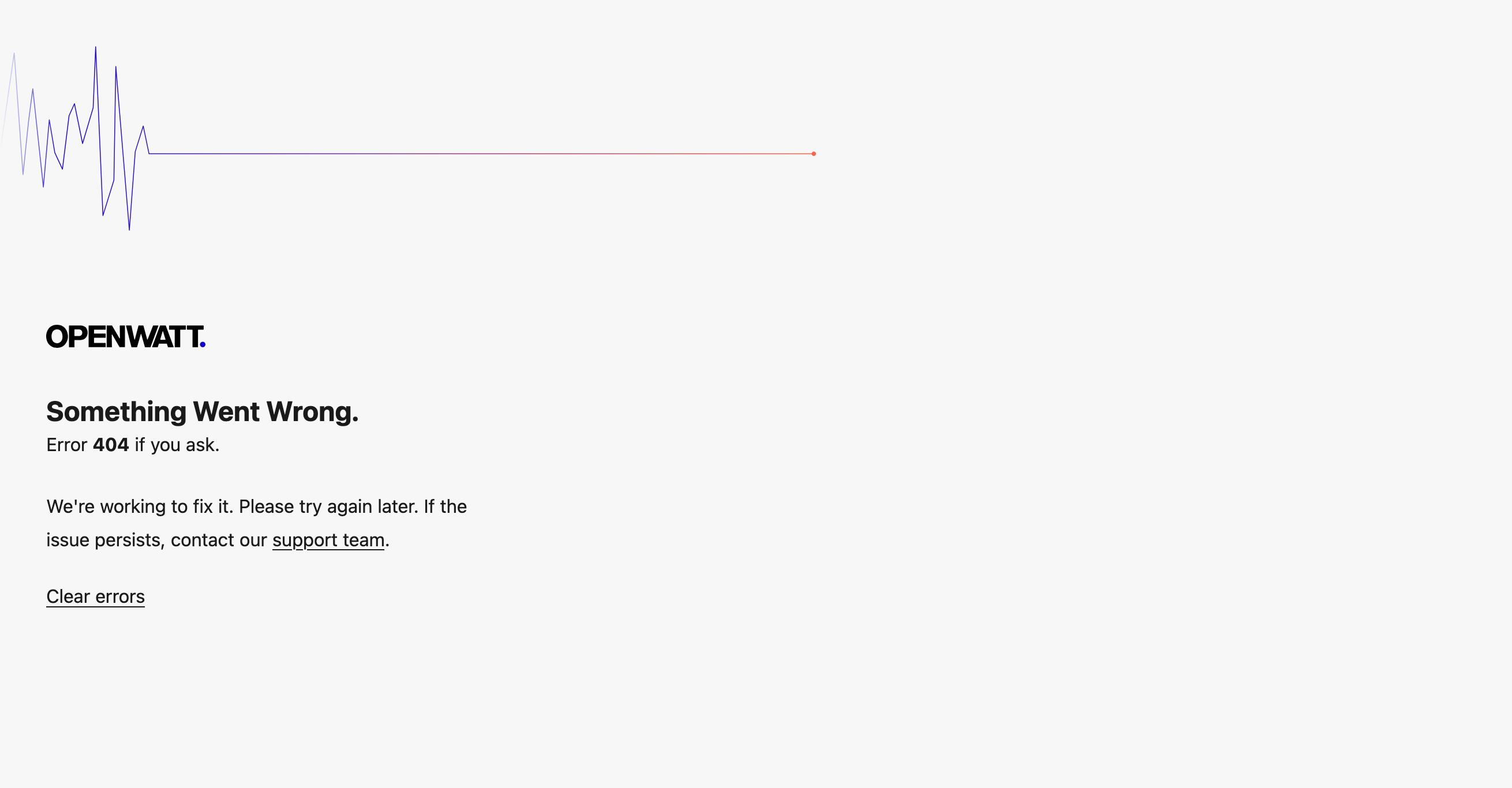 OpenWatt, Error 404