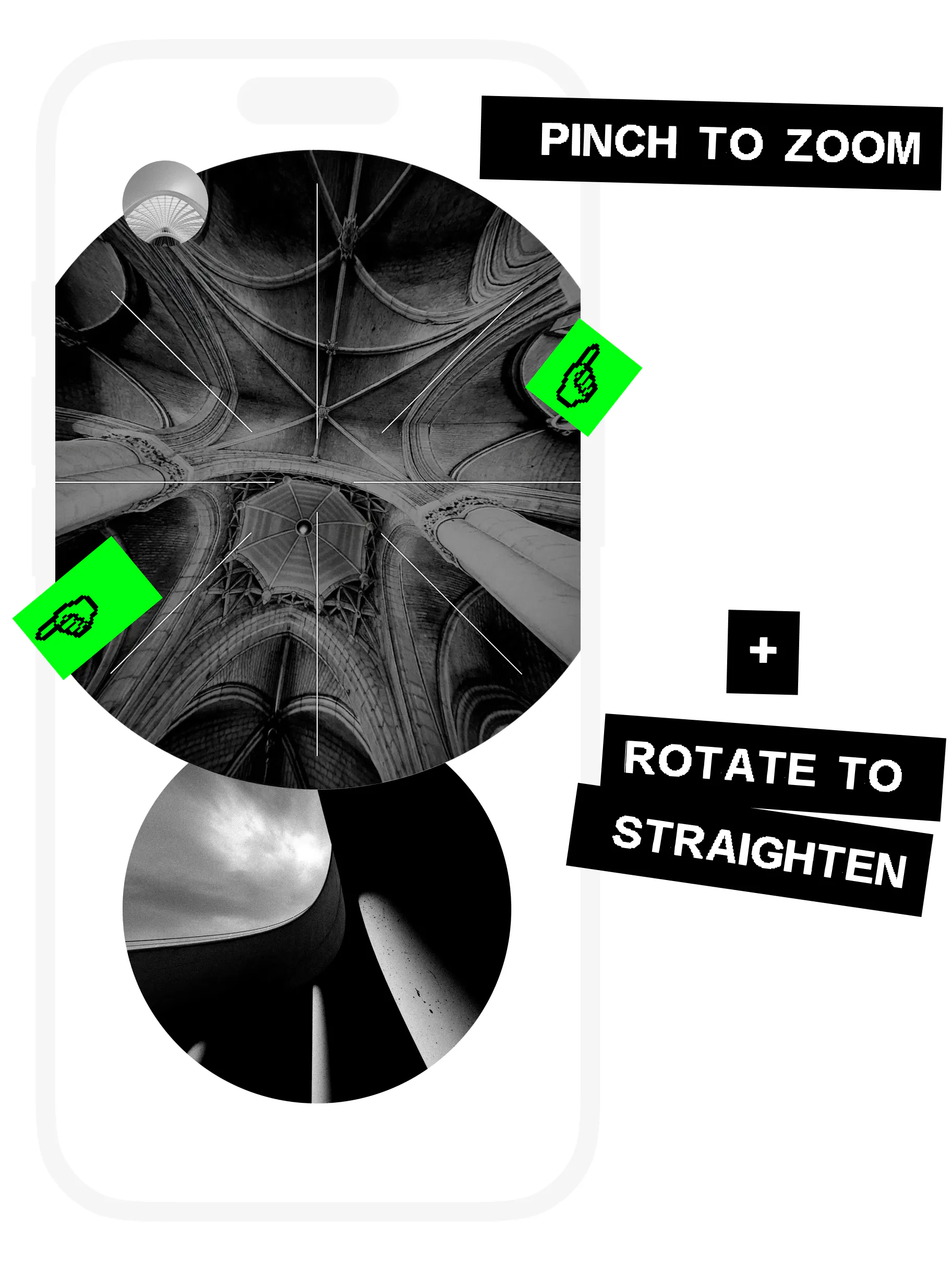 Pinch to zoom and rotate to straighten: P-01